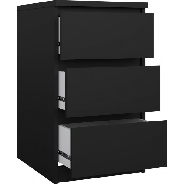 Naia slank dressoir met 3 laden - Zwart Naia slank dressoir met 3 laden - Zwart