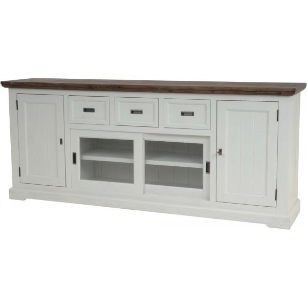 Karlsborg sideboard - Vit/antikbehandlad