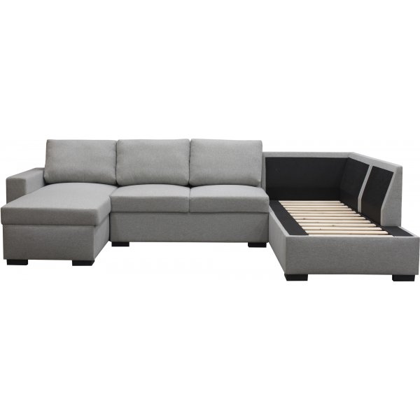 Soffa 309 cm ljusgrå - Solna + Fläckborttagare för möbler Soffa 309 cm ljusgrå - Solna + Fläckborttagare för möbler