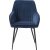 Fauteuil Boston en velours bleu