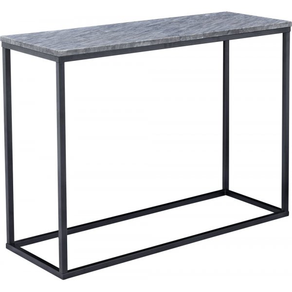Console d'appoint 100 - Marbre gris / Base noire