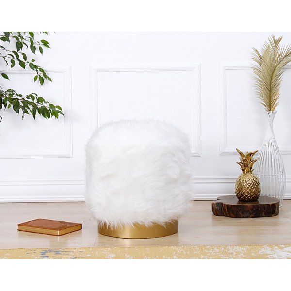 Pouf Lovett - Blanc Pouf Lovett - Blanc