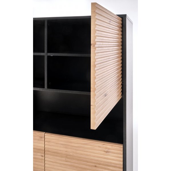 Armoire Laguna - Chêne artisanal/noir Armoire Laguna - Chêne artisanal/noir