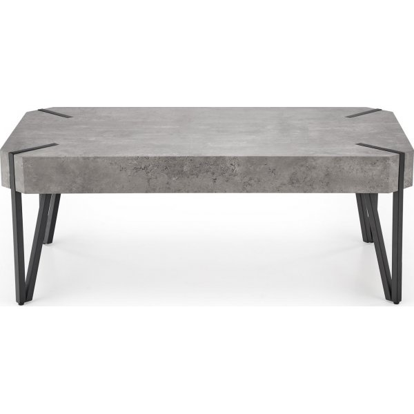 Marlene salontafel 110 x 60 cm - Zwart/betonpatroon Marlene salontafel 110 x 60 cm - Zwart/betonpatroon