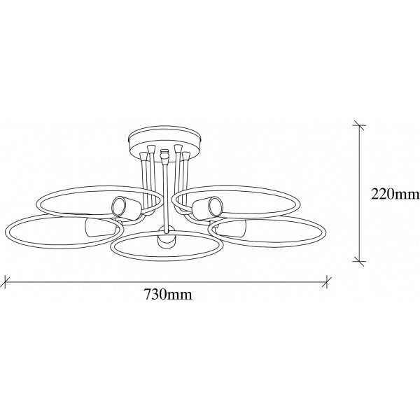Plafonnier Halo 1346 - Noir Plafonnier Halo 1346 - Noir