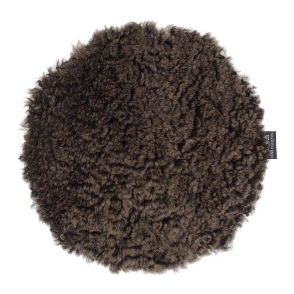 Coussin de chaise Curly Peau de Mouton Marron