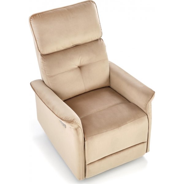 Semir elektrisk reclinerfåtölj med USB - beige sammet Semir elektrisk reclinerfåtölj med USB - beige sammet