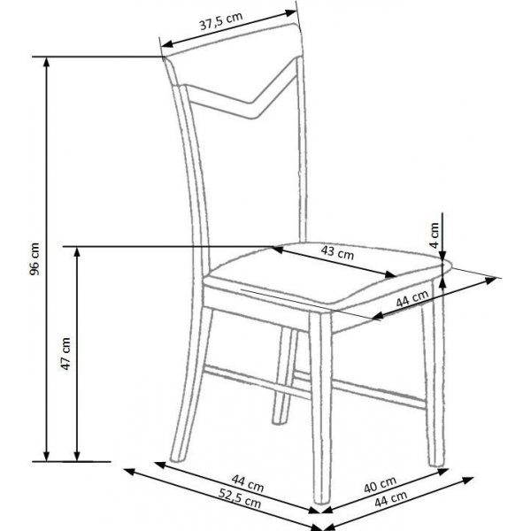 Chaise de salle à manger Melanie - Noyer/beige Chaise de salle à manger Melanie - Noyer/beige