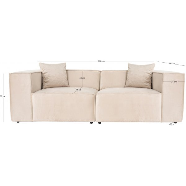 Lora 2-sits soffa - Cream Lora 2-sits soffa - Cream