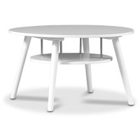 Louise soffbord 90 cm runt med förvaring - Vit Louise soffbord 90 cm runt med förvaring - Vit