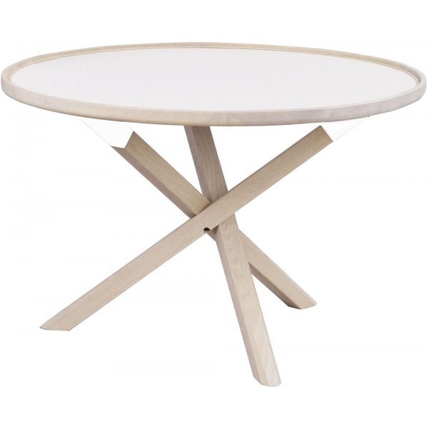 Morris soffbord 80 cm - Vit / Whitewash ek