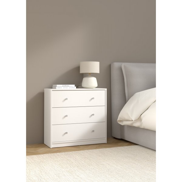 May ladekast met 3 lades - Wit May ladekast met 3 lades - Wit
