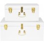 Matteus vintage Koffert set - Vit / Mssing
