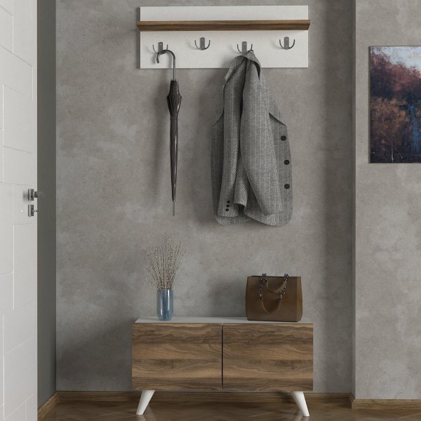 Lores hallmbel - Vit/valnt