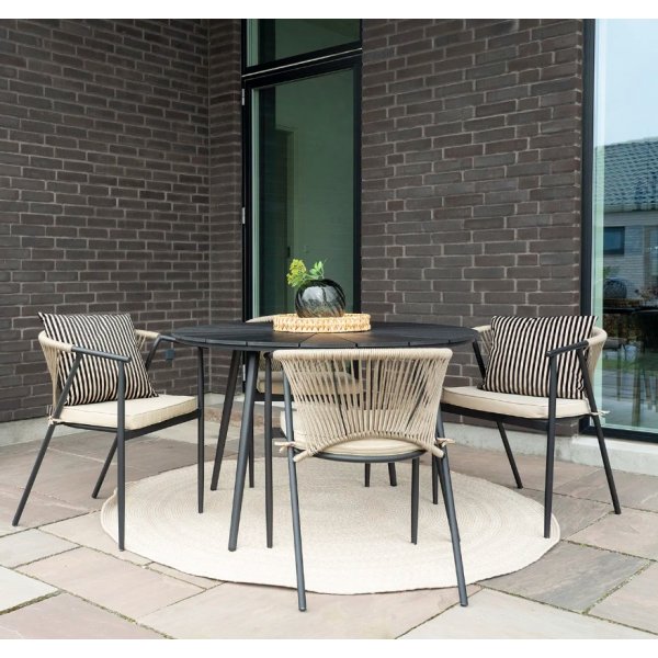 Table à manger Atlanta Ø120 cm - Noir Table à manger Atlanta Ø120 cm - Noir