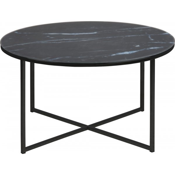 Alisma soffbord 80 cm - Svart marmor