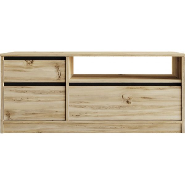 Luvio TV-bänk 7 - Ek/svart Luvio TV-bänk 7 - Ek/svart