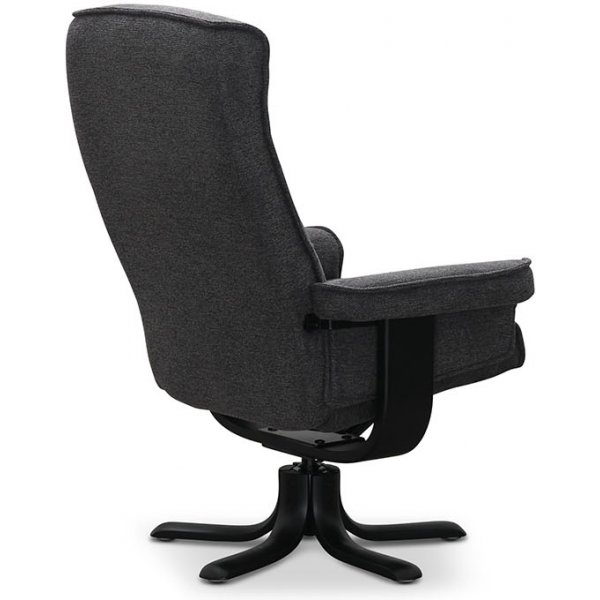 Fauteuil pivotant Bonn avec repose-pieds - Gris