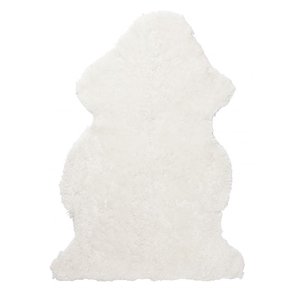 Peau de mouton boucle Blanc - 95 x 55 cm