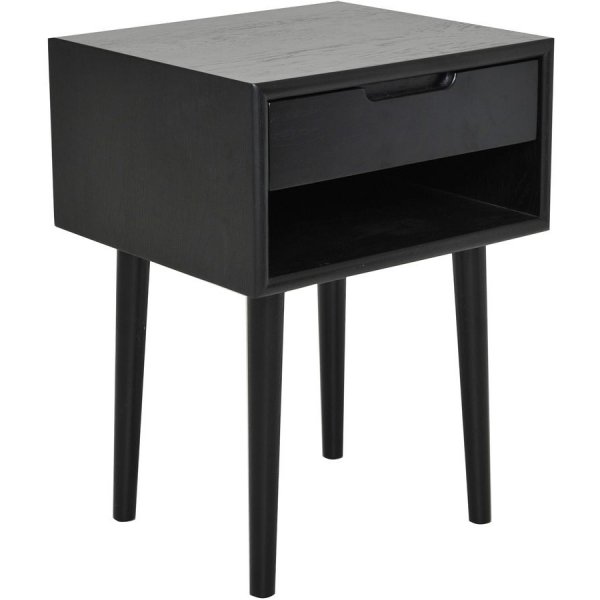 Emma nachtkastje - Zwart eikenfineer