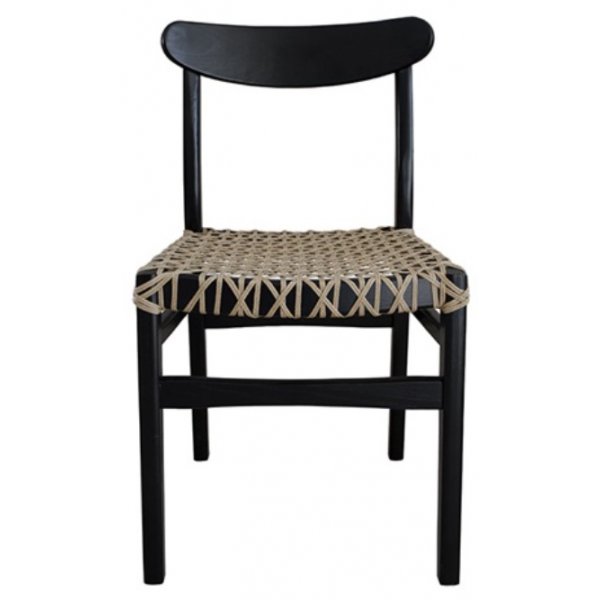 Norrland stol ZA010420 med fltad sits - Svart