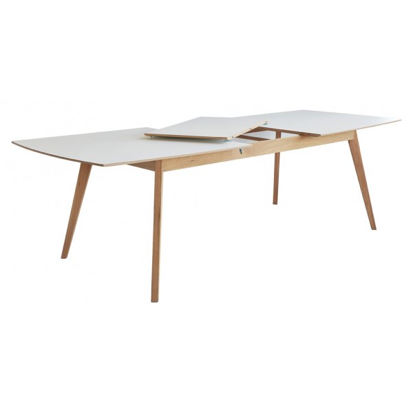 Millie frlngningsbart matbord 195-245 cm - ek / vit