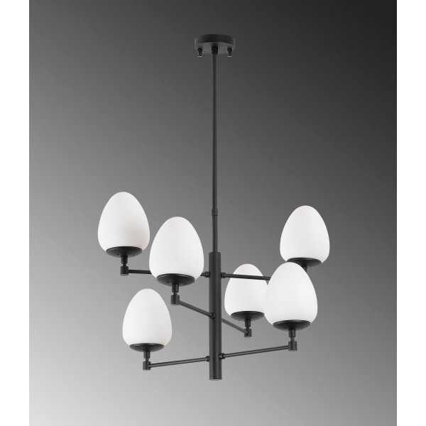 Arve taklampa 10185 - Svart/vit