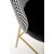 Tabouret de bar Pelican 113 - Noir/blanc/or