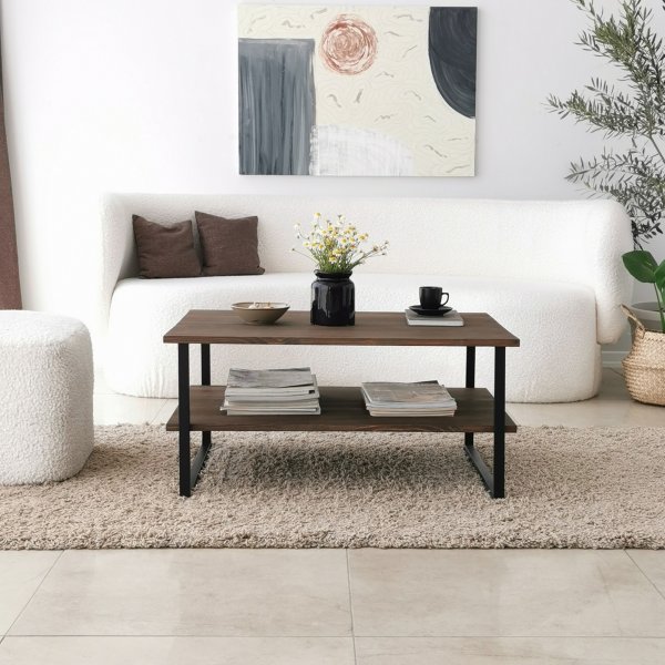 Table basse Neta 85 x 60 cm - Noyer Table basse Neta 85 x 60 cm - Noyer