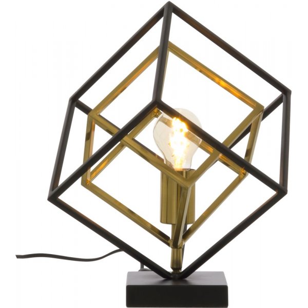Cubes tafellamp - Zwart/antiek