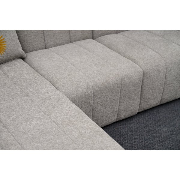 Beyza divansoffa v�nster - Ljusgr�