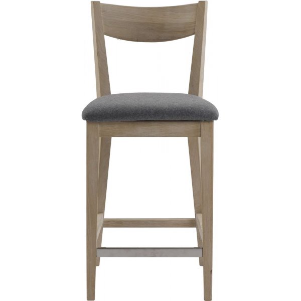 Kinley barstol - Whitewash ek/ljusgr�