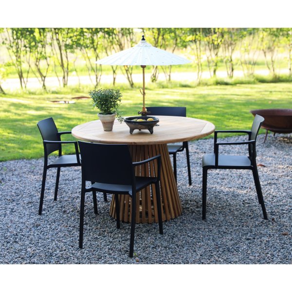 Alafors matstol stapelbar - Svart (Plast)