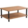 Roga soffbord 100 x 70 cm - Svart/furu