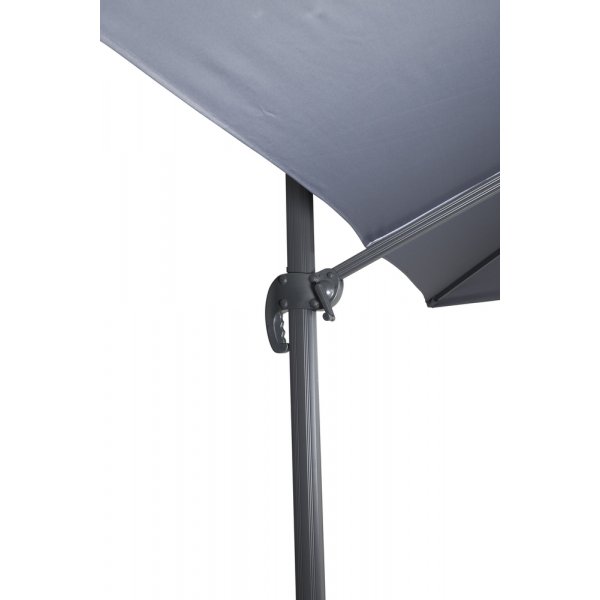 Leeds stllbar parasoll 300 cm - Svart/Mrkgr