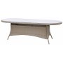 Matgrupp med 8 stolar och matbord 230 x 100 cm beige/natur - Menton/Pino