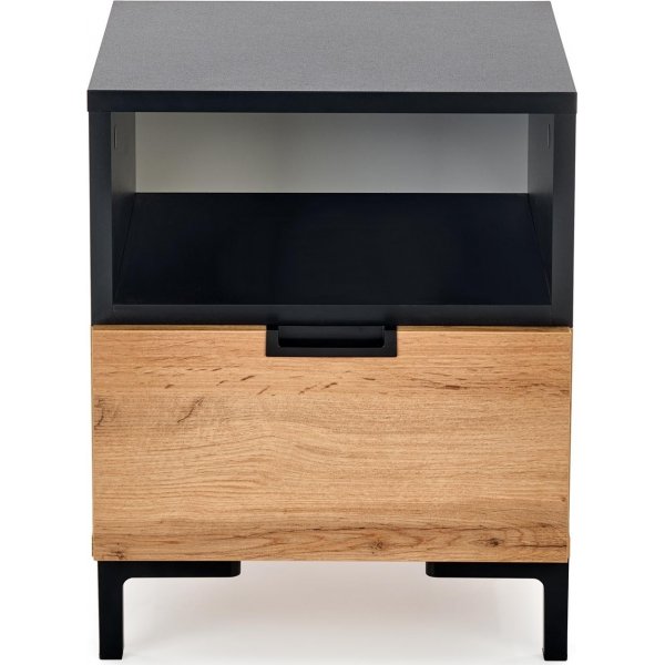 Chantelle sängbord - Ek/svart Chantelle sängbord - Ek/svart