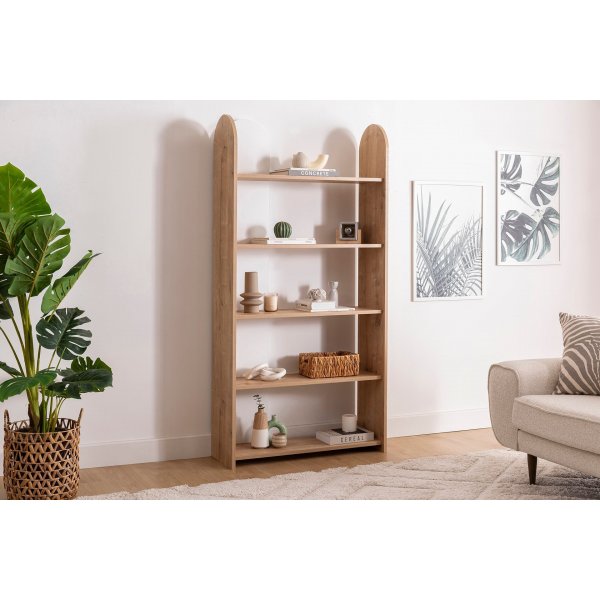 Bibliothque Mindy - Chne saphir/blanc