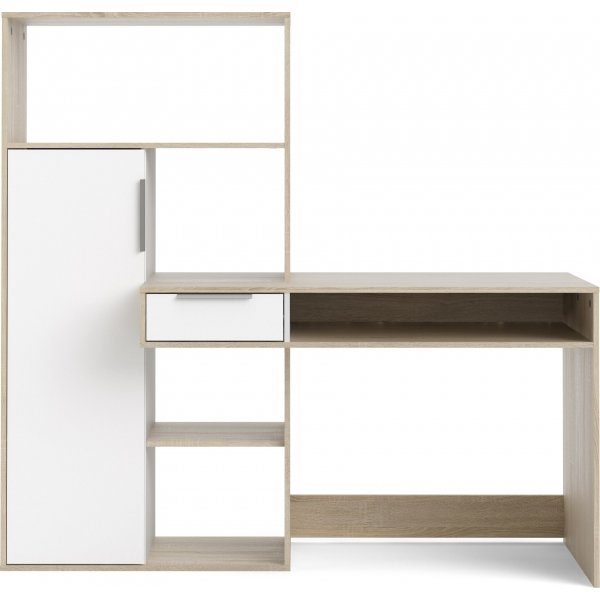 Function Plus skrivbord 162,8 x 60,4 x 155,4 cm - Ek/vit Function Plus skrivbord 162,8 x 60,4 x 155,4 cm - Ek/vit