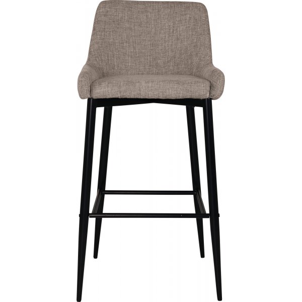 Tabouret de bar en tissu beige hauteur d'assise 74 cm Tabouret de bar en tissu beige hauteur d'assise 74 cm