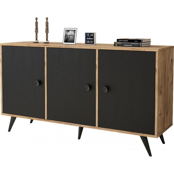 Vilamo skänk 12 - Furu/svart Vilamo skänk 12 - Furu/svart