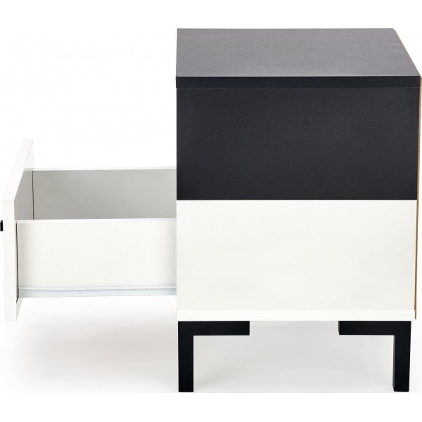 Chantelle sängbord - Vit/svart Chantelle sängbord - Vit/svart