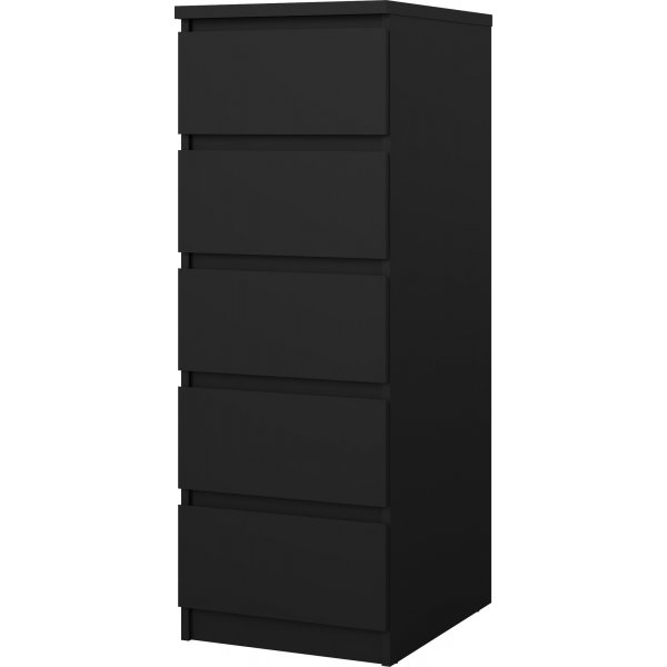 Naia slank dressoir met 5 laden - Zwart Naia slank dressoir met 5 laden - Zwart