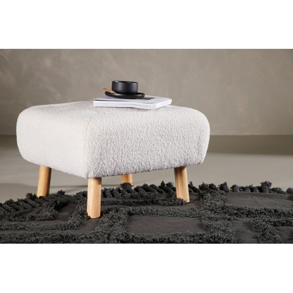 Salina sittpuff - Vit teddy Salina sittpuff - Vit teddy