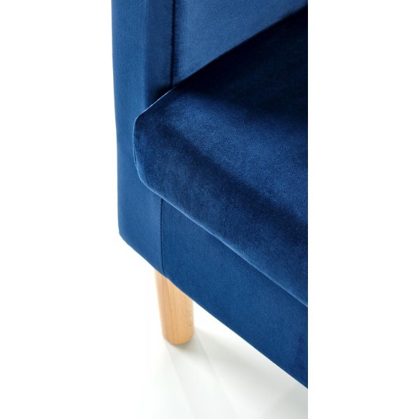 Fauteuil Seal - Velours bleu