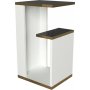 Ravenna sidobord 29,5 x 35 cm - Vit/guld/svart