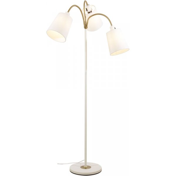 Ljusdal 3-arm golvlampa - Vit/matt mssing