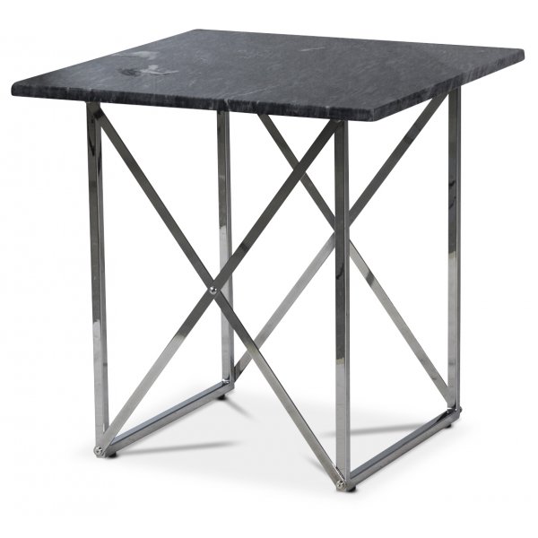 Paladium Lampbord i marmor 55 x 55 cm - Krom / Gr marmor