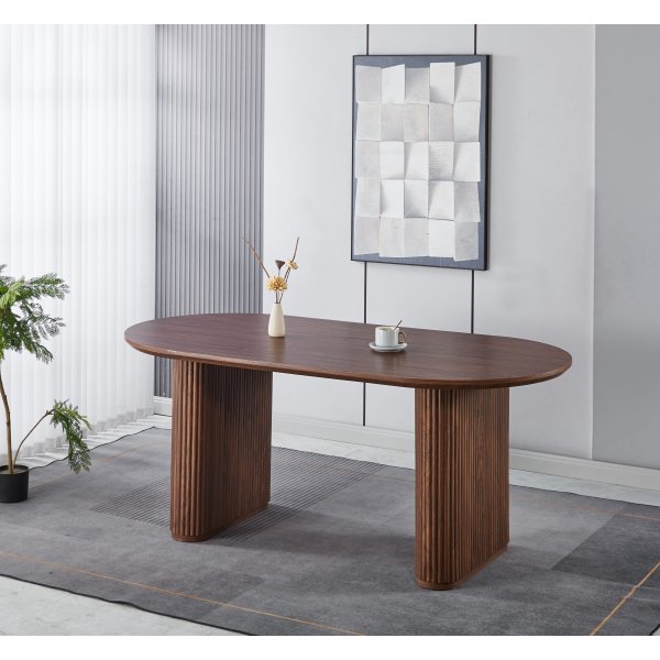 Callum matbord 180x90 cm - Mörk brunbetsad ek Callum matbord 180x90 cm - Mörk brunbetsad ek