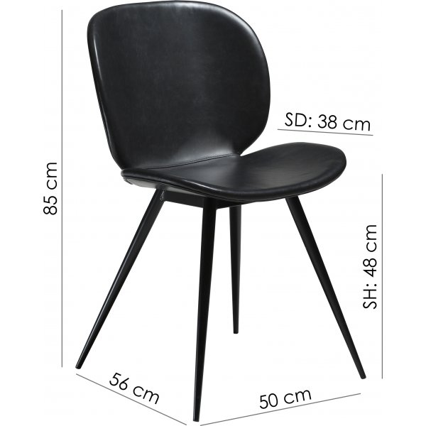 Chaise de salle  manger Cloud - PU noir